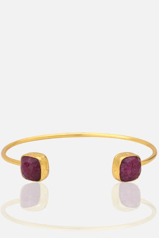 Ruby Gold Cuff Bracelet