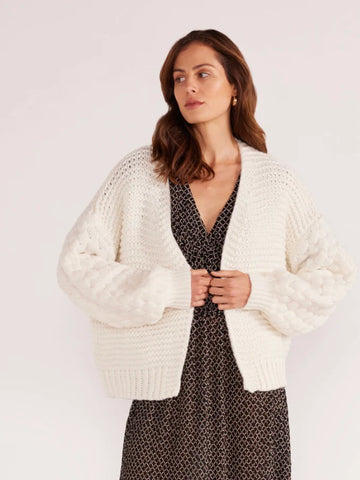 ABBY TEXTURED KNIT CARDIGAN