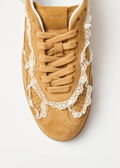 CROCHET HONEY LEATHER SNEAKERS