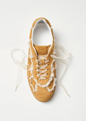 CROCHET HONEY LEATHER SNEAKERS