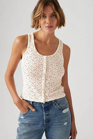 DRY GOODS POINTELLE TANK GARDENIA