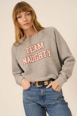 TEAM NAUGHTY/TEAM NICE SWTSHRT REVERSIBLE