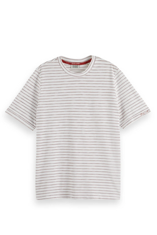 RELAXED FIT LUREX STRIPE T-SHIRT