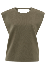 SLEEVELESS SWEATER WITH OPEN BACK